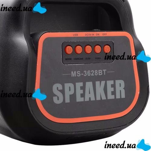 Rechargeable Speaker Speaker Bluetooth SPEAKER MS-3629BT with RGB LED Backlight Wireless Bluetooth Speaker System E4109 FM AUX from battery