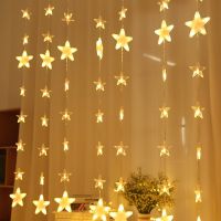 Interior Garland Curtain Starfall XMAS Warm White 3X1.8 m 120 LED Diodes WW New Year LED Curtain for Home Window 3mx1.8m from 220V