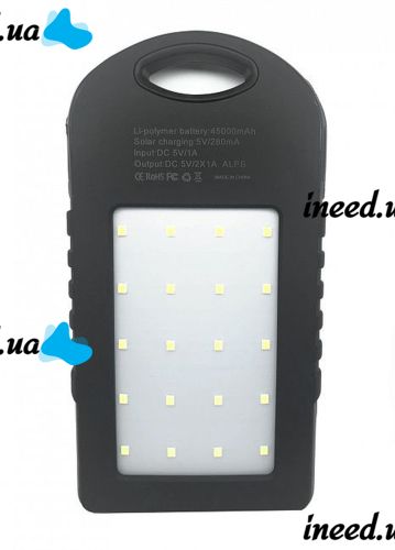 Portable Charger Power Bank Solar Charger 50000 mAh with Led flashlight and carbine on a solar battery, external battery 2, power bank