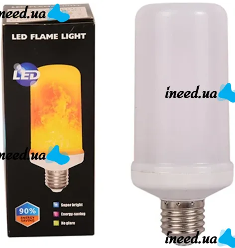 LED Decorative Bulb LED Flame Light E27 9W with RGB Corn-shaped Flame Effect in the Cartridge 2200K Color Lamp with Imitation Fire