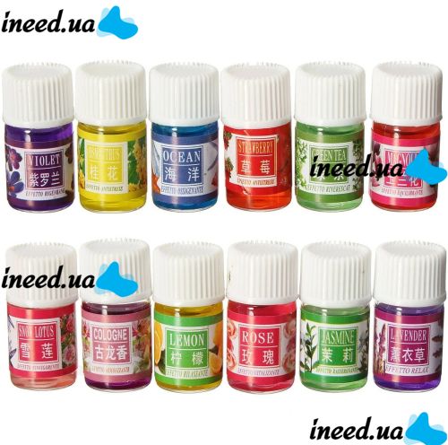 Essential Oil EOS-012 12pcs set of water-soluble essential oils with different aromas for diffuser, Essential Oil 3ml each for fragrance diffusers