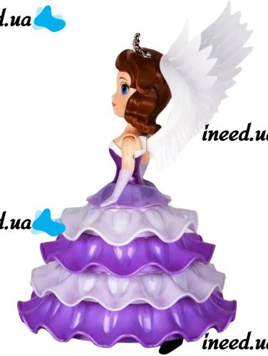 Танцююча інтерактивна лялька нічник Софі Dancing Angel Ice Princess LD - 159d з підсвічуванням, музична іграшка Софія принцеса від батарейок фіолетова