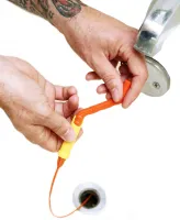 Прибор для прочистки труб канализации The Drain Weasel Plus 360 Easy Spin, Инструмент гибкий трос для чистки засоров 360 Easy Spin до 50 см 2 шт