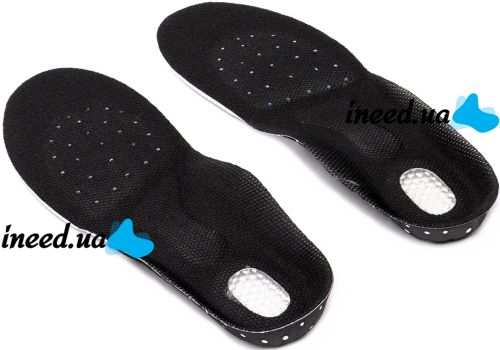 Orthopedic insoles size 39-44 with rigid supinator and gel heel AND195 universal trimmed insoles from flat feet, blisters for shoes