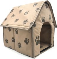 М'який будиночок для собак і кішок Portable Dog House портативна складна будка для домашніх тварин, розкладне спальне місце на флісі для вихованців