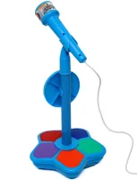 Kid Star Microphone 5350A for Kids—Adjustable Stand with Backlight, Karaoke with Sound Effects, and MP3—For Children Ages 3 and Up—Blue