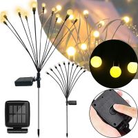 Вуличний садовий світильник Solar Sunari Lamp FLS-89 Світлячок 10 LED на сонячній батареї теплий білий, Ландшафтний ліхтар 72 см для саду