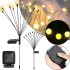 Уличный садовый светильник Solar Sunari Lamp FLS-89 Светлячок 10 LED на солнечной батарее теплый белый, Ландшафтный фонарь 72 см для сада