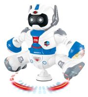Танцующий робот Dancing Robot Light and Music LZCZ 6678-5 с подсветкой для детей, Детский светящийся робот игрушка со светом на батарейках
