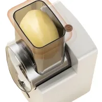 Багатофункціональна електрична овочерізка Vegetable cutter MLY-868A 3в1, кухонна слайсер терка для овочів з 3 насадками від мережі Біла