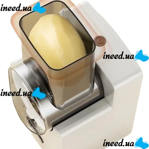 Багатофункціональна електрична овочерізка Vegetable cutter MLY-868A 3в1, кухонна слайсер терка для овочів з 3 насадками від мережі Біла