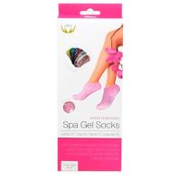 Moisturizing Gel Socks for pedicure SPA Gel Socks Pink, Cosmetic Socks for SPA Treatments with anti-slip coating and Moisturizing gel