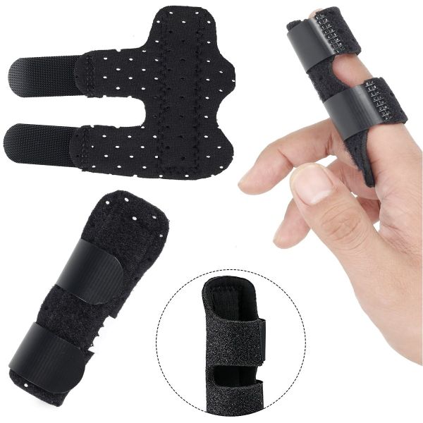 Бандаж на палец руки Finger Splint, Детский ортез шина на мизинец, Фиксатор пальца руки Черный