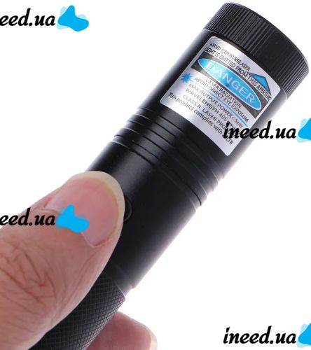 Laser pointer Laser Blue YX-B008 10000mW blue laser with replaceable nozzles up to 50 km, astronomical laser designator on battery B008