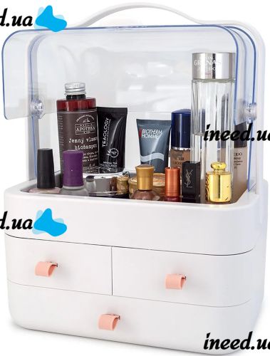 Органайзер для зберігання косметики Cosmetic Storage Box 3 LD - 304 настільна косметична поличка з висувними ящиками і ручкою для прикрас LD288