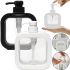 Liquid Soap Dispenser Soap Dispenser LY-627 300 ml transparent mechanical dispenser, plastic soap dish for detergent in the kitchen and bathroom