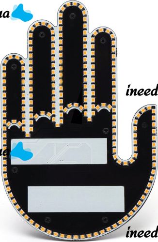 LED Hand Fun Gesture Hand LED-palm with Velcro gestures with backlight, car sign on the rear window in the car interior with remote control