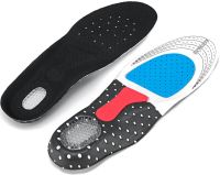 Orthopedic insoles size 39-44 with rigid supinator and gel heel AND195 universal trimmed insoles from flat feet, blisters for shoes