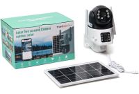 Уличная IP камера видеонаблюдения Solar Camera V36 WI-FI поворотная видеокамера с двумя линзами и удаленным доступом от солнечной панели V36