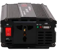 Автомобільний інвертор V-TEK PowerMaxx SSK-2000W 12V - 220V від прикурювача і акумулятора, Авто перетворювач напруги струму 12В 2000Вт, Чорний