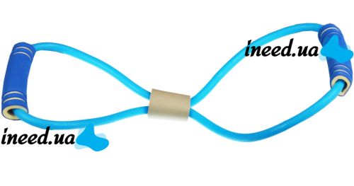 ProsourceFit LX-08 tubular resistance band for pull-ups, tourniquet, fitness, exercise eight with soft grips medium load up to 9 kg