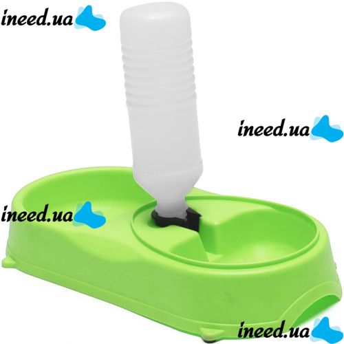 Миска для собак і котів Pet Feeder з поїлкою 2 в 1, автоматична Пластикова годівниця для домашніх тварин c дозатором, диспенсером для води