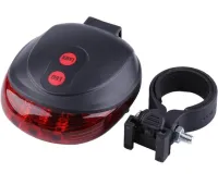 Bailong BL-118 Rear Bicycle Flashlight on the handlebar laser track with mounting, Bicycle flashlight headlight for a battery-powered bicycle with a BL118 fastener