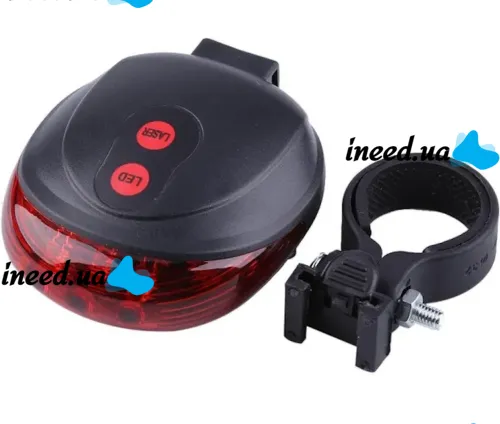 Bailong BL-118 Rear Bicycle Flashlight on the handlebar laser track with mounting, Bicycle flashlight headlight for a battery-powered bicycle with a BL118 fastener