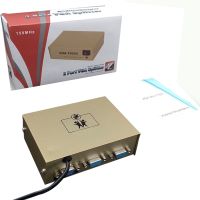 Сплиттер VGA KV-FJ1502A Splitter, Коммутатор 150MHz 2 Port два порта с адаптером разветвитель VGA