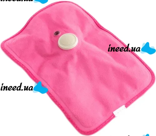 Електрична водяна грілка Hot Water Bag HD-03 для зігрівання рук 500W Плюшева м'яка муфта електрогрілка з підігрівом 34х24 см від мережі рожева