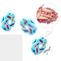 Children's Educational Spinner Fidget Spinner Magic Cube Pink,Blue, Rotating Magic Puzzle Toy for Children from 3 years Old, Antistress