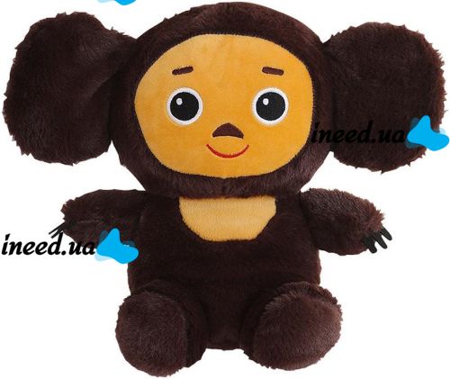 Children's Soft Toy Cheburashka 25 cm Plush Cuddle Pillow Kawaii baby kids with big eyes and ears for Children from 3 years Old Brown