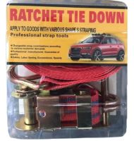 Страхувальний стяжний ремінь трос Ratchet Tie Down 1.5 М AND-5 храповим механізмом для кріплення вантажу до 2 тонн, транспортна стрічка для стяжки вантажів