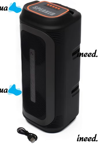 Портативна Bluetooth колонка WSJAR E-4107 20W бездротовий блютуз динамік, акумуляторна акустична система C RGB LED підсвічуванням USB MS-3627BT