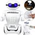 Children's Electronic Piggy Bank Lamp Robot Piggy Bank 6688-8 with Combination Lock and Bill Acceptor, Children's Safe Robot with Battery-powered Lamp White