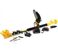 Набір електроінструментів DeWalt 24V 3в1 акумуляторний секатор DCMPP540P1, пила DCM160N і телескопічний подовжувач 130-201 см з 2 акумуляторами