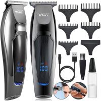 Wireless Rechargeable VGR V-070 Hair Clipper, Men's Edging USB Beard and Mustache Trimmer with Replaceable Nozzles V070