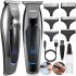 Wireless Rechargeable VGR V-070 Hair Clipper, Men's Edging USB Beard and Mustache Trimmer with Replaceable Nozzles V070