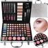 Miss Young GM20250 Cosmetics Gift Set 93 items Makeup eye shadow glosses blush powder and brushes in case Silver
