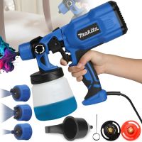 Electric spray gun Makita AH550L 650W hand sprayer spray gun with a paint container of 800 ml 3 degrees of spraying from the network of Makita