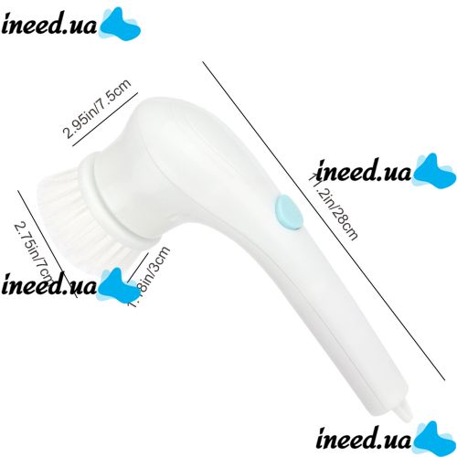 Електрична бездротова щітка Electric Cleaning Brush для миття та прибирання 5 в 1 багатофункціональна акумуляторна USB щітка з насадками для чищення