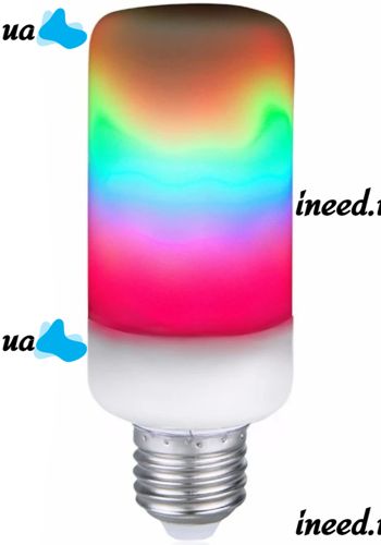 LED Decorative Bulb LED Flame Light E27 9W with RGB Corn-shaped Flame Effect in the Cartridge 2200K Color Lamp with Imitation Fire