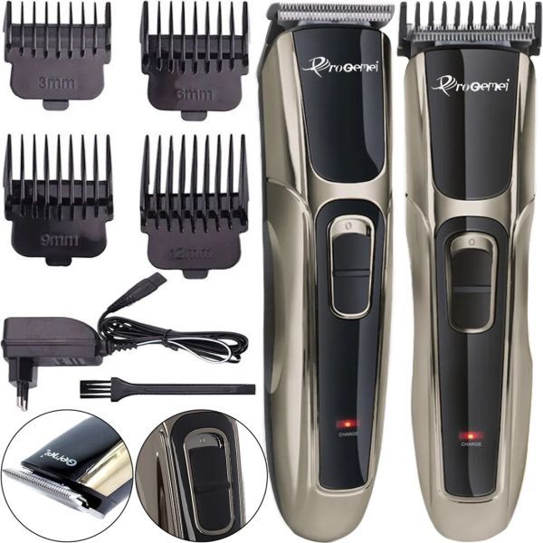 Gemei GM-6069 Cordless Edging Machine for Beard and Hair Clipping with 4 Nozzles Professional Rechargeable Trimmer Razor Geemy GM6069