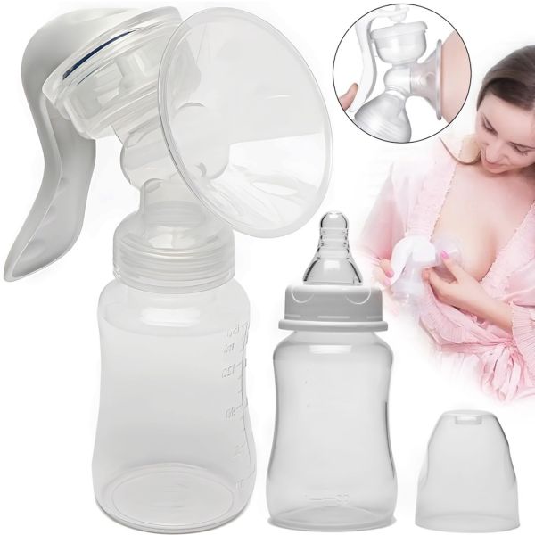 Ручной молокоотсос Manual Massage Breast Pump RH-188 с массажной насадкой, бутылочкой и соской для кормления и хранения грудного молока 150 мл