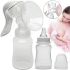 Ручний молоковідсмоктувач Manual Massage Breast Pump RH-188 з масажною насадкою, пляшкою і соскою для годування і зберігання грудного молока 150 мл