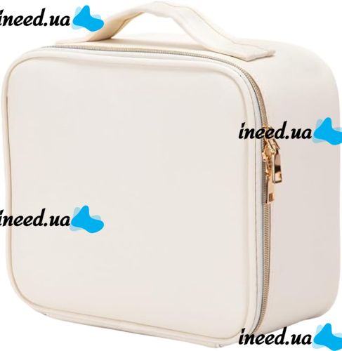 Niceland TM1060 Travel cosmetic bag White suitcase organizer with touch mirror MAG-589 and LED light for storing cosmetics White