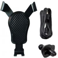 Car Phone Holder with Wireless Charging HZ HWC3 8W, Car Holder, Universal Car Charging Holder in Car, Black