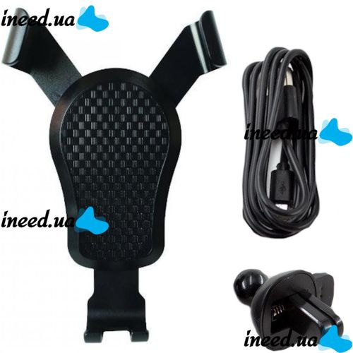 Car Phone Holder with Wireless Charging HZ HWC3 8W, Car Holder, Universal Car Charging Holder in Car, Black