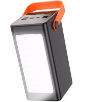 Portable Power Bank HOCO J107 90000 mAh 22.5W Flashlight External Battery Charger HOCO 4USB 1TYPE-C POVBANK 4USB 1TYPE-C for charging Black