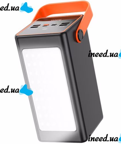 Portable Power Bank HOCO J107 90000 mAh 22.5W Flashlight External Battery Charger HOCO 4USB 1TYPE-C POVBANK 4USB 1TYPE-C for charging Black
